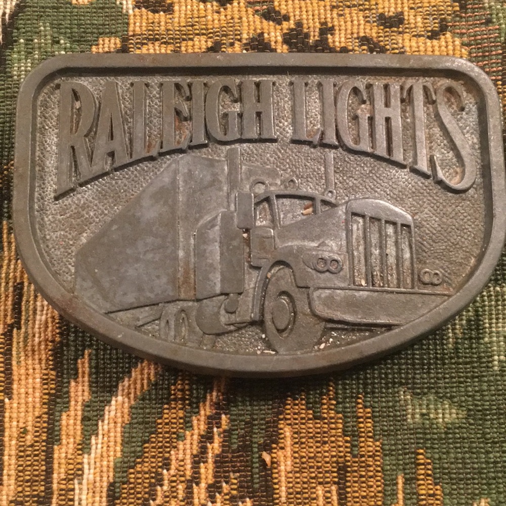 Vintage Raleigh Lights Trucker Belt Buckle